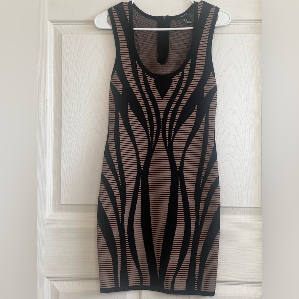 Unique Black & Tan Dress